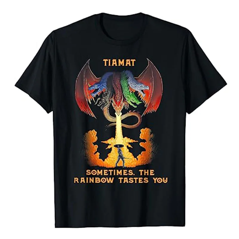 

Dragon Tiamat Sometimes The Rainbow Tastes You T-Shirt Funny Halloween Costume Novelty Gift Cute Dragon Lover Graphic Tee Tops