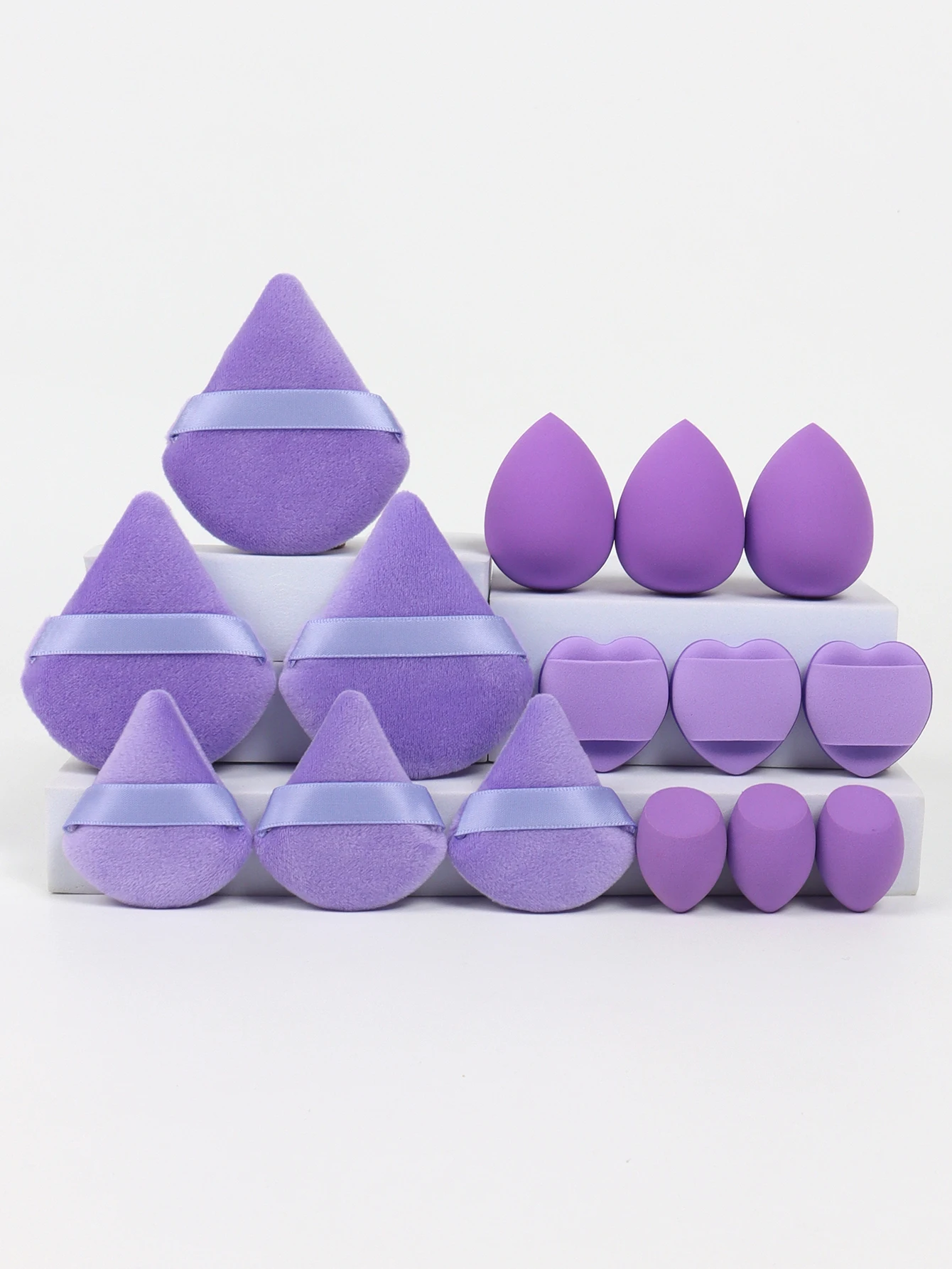 Multi Effect 15 Piece Set 3 Loose Powder Puffs&3 Mini Loose Powder Puffs&3 Medium-Sized Eggs&3 Mini Eggs&3 Air Cushions. Founda 2