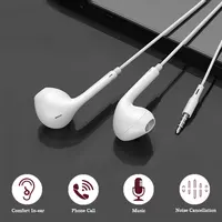 3.5mm Wired Headphones In Ear Headset Wired Earphones with Microphone Stereo Earbuds Sports for Samsung Huawei Xiaomi Phones MP3 1