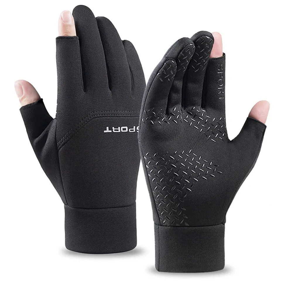 

GOBYGO Skiing Gloves Unisex Sport Windproof Snowboard Snow Thermal Fleece Gloves Waterproof Non-slip Cycling Running Mittens