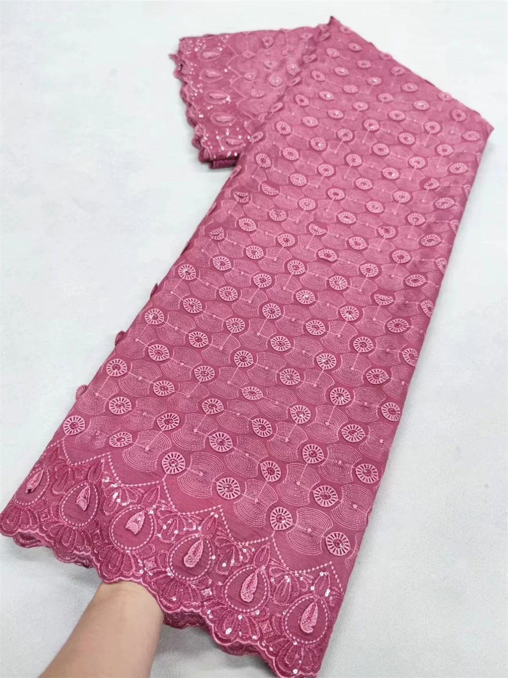 Lace Fabric Nigerian Milk Silk African Cord Water Soluble
