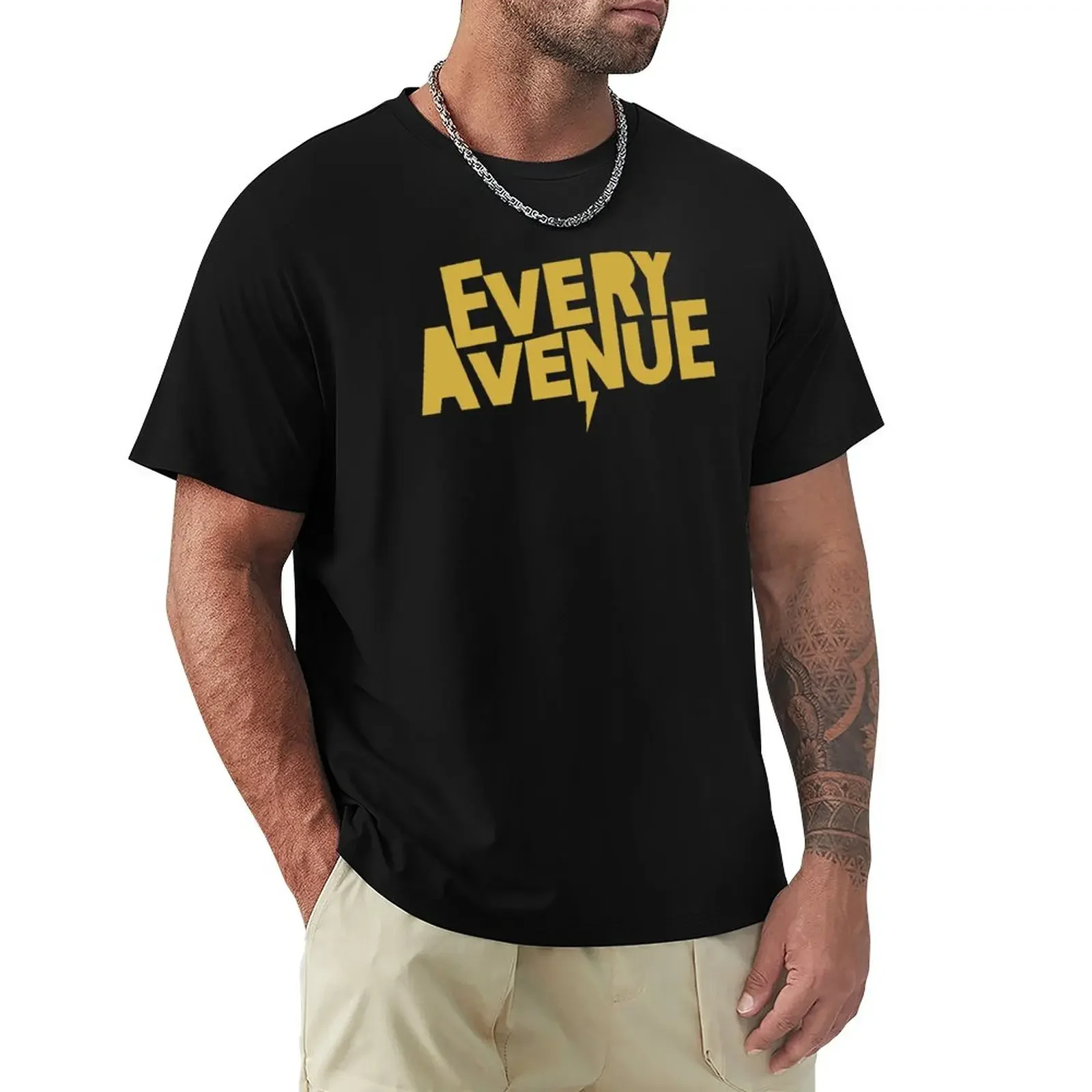 

Gold Avenue T-Shirt anime clothes aesthetic clothes plus sizes mens graphic t-shirts hip hop