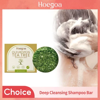 Tea Tree Shampoo Soap For Dry Damaged Hair Deep Cleaning Soothing Scalp Removes Loose Dandruff Oil Control Handmade Shampoo Soap