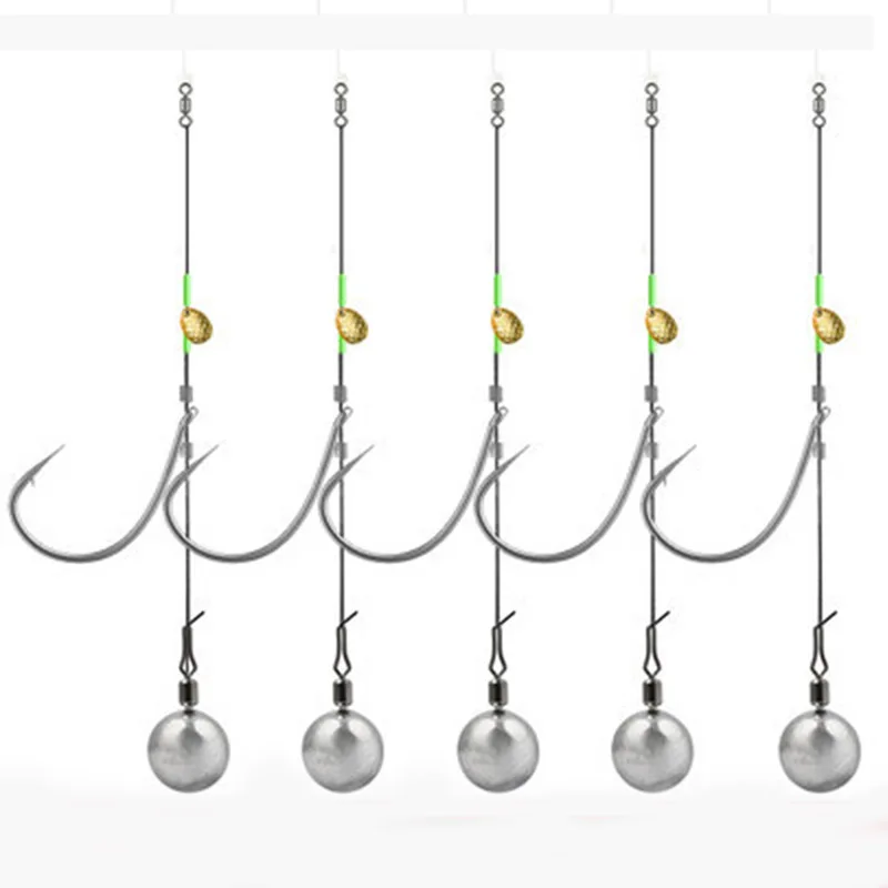 5pcs/set Texas Rig Fishing Tackle Kit
