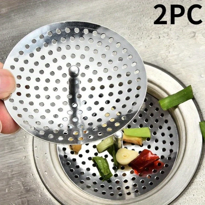 2pc/lot Old Style Sink Umbrella Filter Kitchen Sink Vegetable Washing Basin Mesh Dishwashing Basin Stainless Steel Anti Clogging