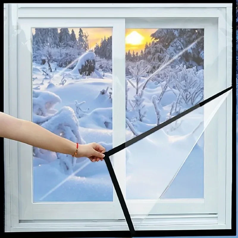 window privacy film Winter Anti Leakage Anti Cold Freezing Thickened Fabric Sealing Window Windproof and Customizable Insulation Film