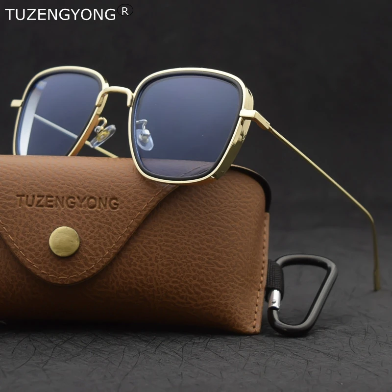 

Солнцезащитные очки TUZENGYONG унисекс, квадратные, в металлической оправе