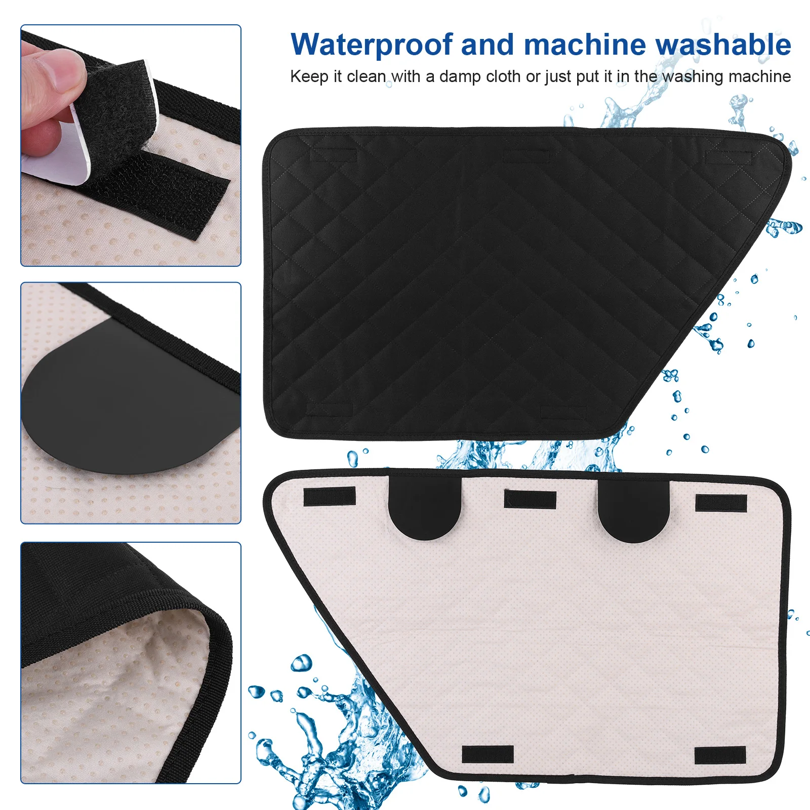 2Pcs Waterproof Anti-Scratch Car Interior Cover Dog Vehicle Door Protector Washable Car Door Protect Mats for Vehicle Door Guard