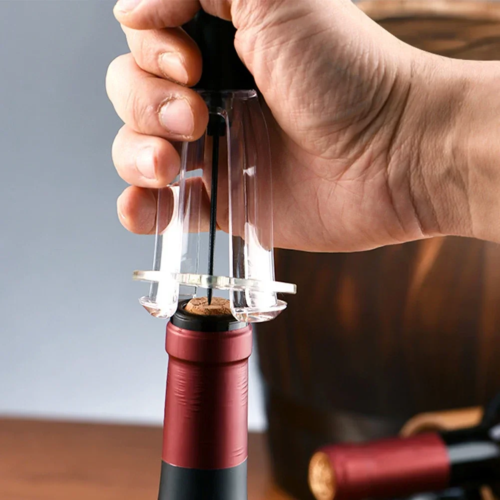 Air Pressure Bottle Opener Set With Foil Cutter,Wine Pourer And Vacuum Stopper! ABS Straight Cylinder Air Pressure Bottle Opener