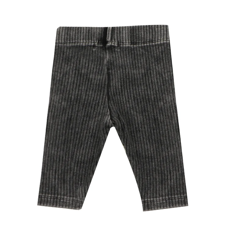 2024 Gerippte schwarze Washed-Sets mit Kordelzug, Winterkleidung, Kleider für Mädchen, Kindershirts und Babyhosen, schwarze mehrlagige Kleider – Detail 11