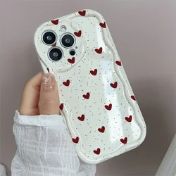 Fashion Red Black Love Heart Case with Soft Wavy Edge Design - Pixel 9 (S23863)