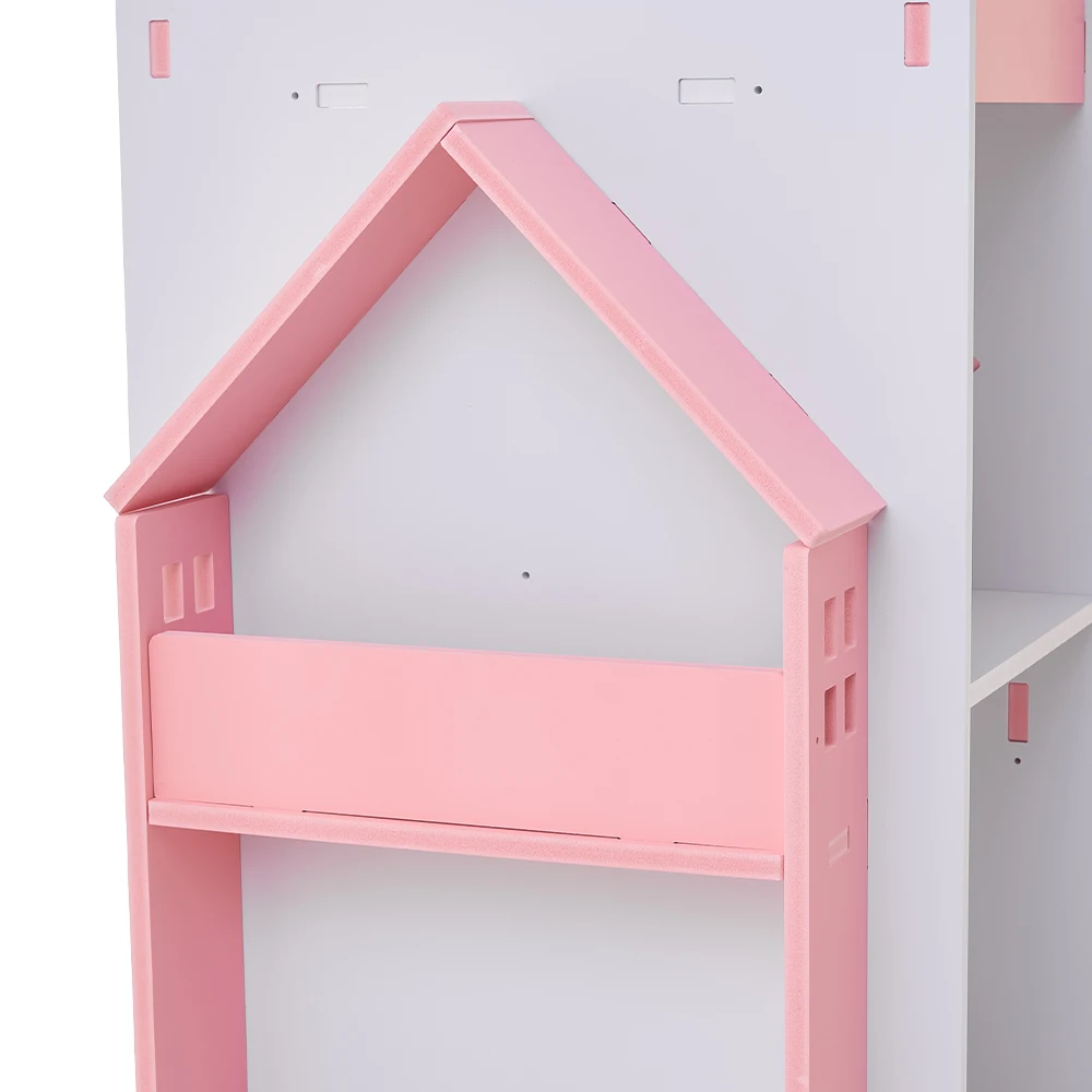 3/4 layer castle children's house rotating bookshelf toy storage rack display bookshelf storage cabinet home decoration