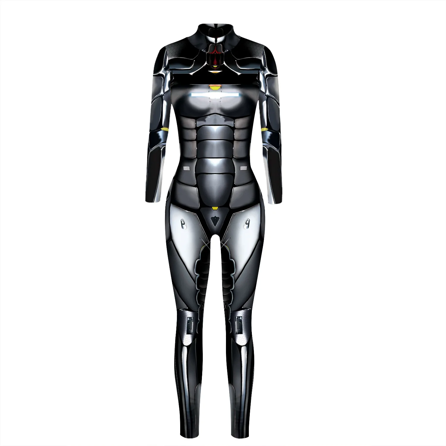 Game 14 Stijlen Robot Punk Jumpsuit Catsuit Sexy Vrouwen Mannen Cosplay Kostuum Cyber Zentai Punk Halloween Cosplay Bodysuit Prop