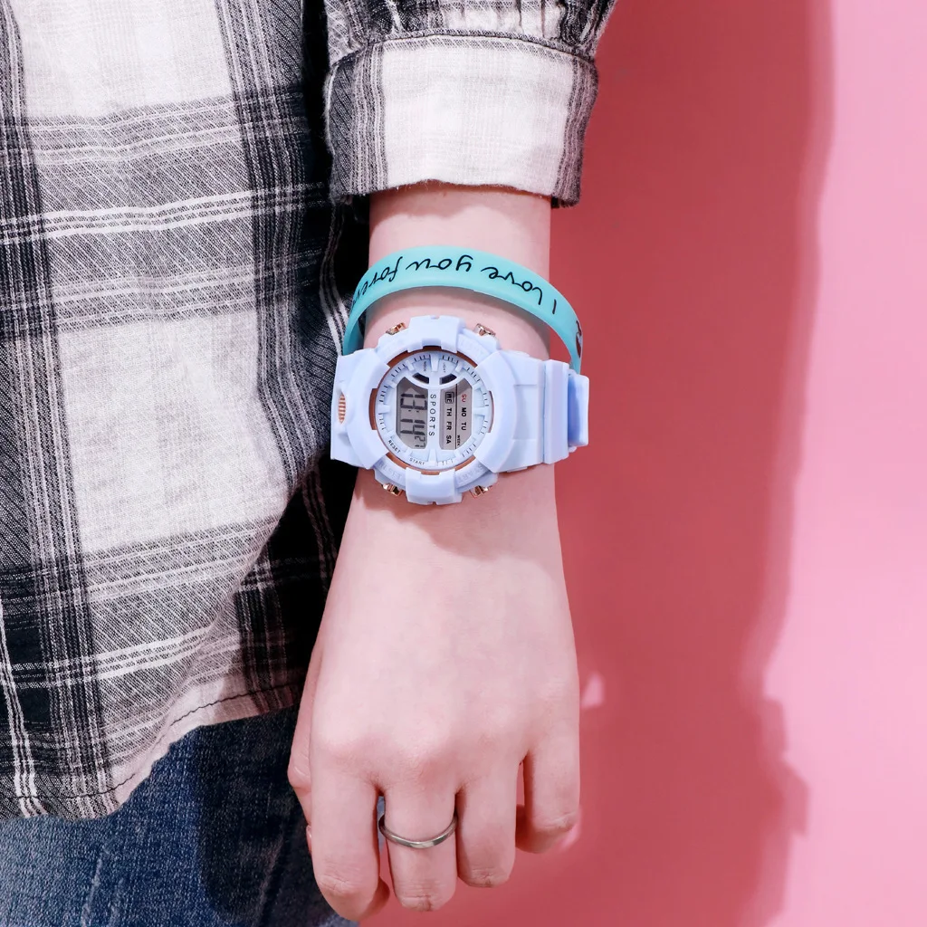 Digital Watch Minimalist Student Sports Waterproof Electronic Watch For Women and Men Children Luminous