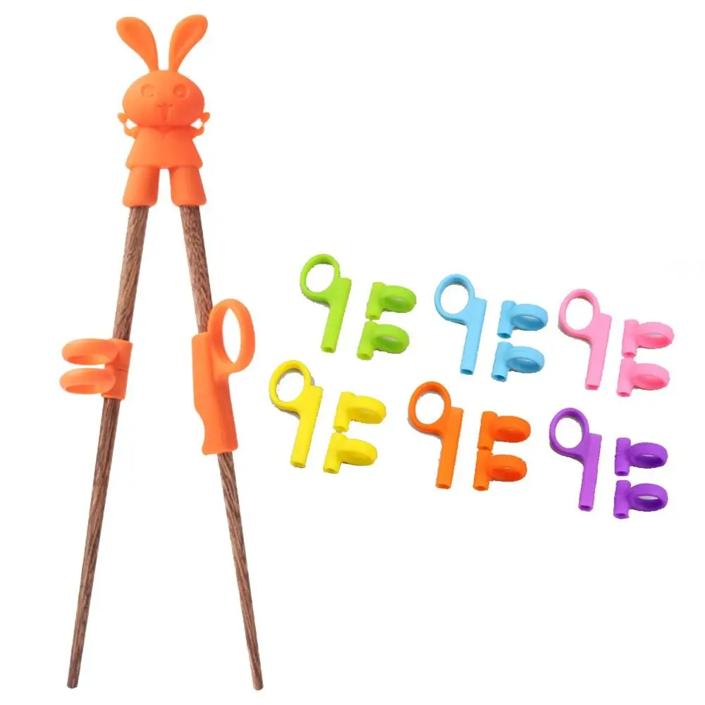 

Silicone Kids Holding Chopsticks Correcting Ring Finger Sets Eating Practice Chopsticks Kitchen Tableware Chopsticks Auxiliary