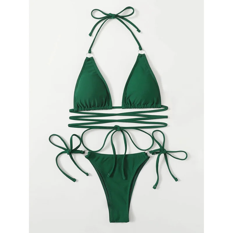 Sexy Micro Bikini 2023 New Swimwear Bandage Woman Swimsuit Female Thong Bikinis Set 2 Piece Women Bathing Suit Beachwear