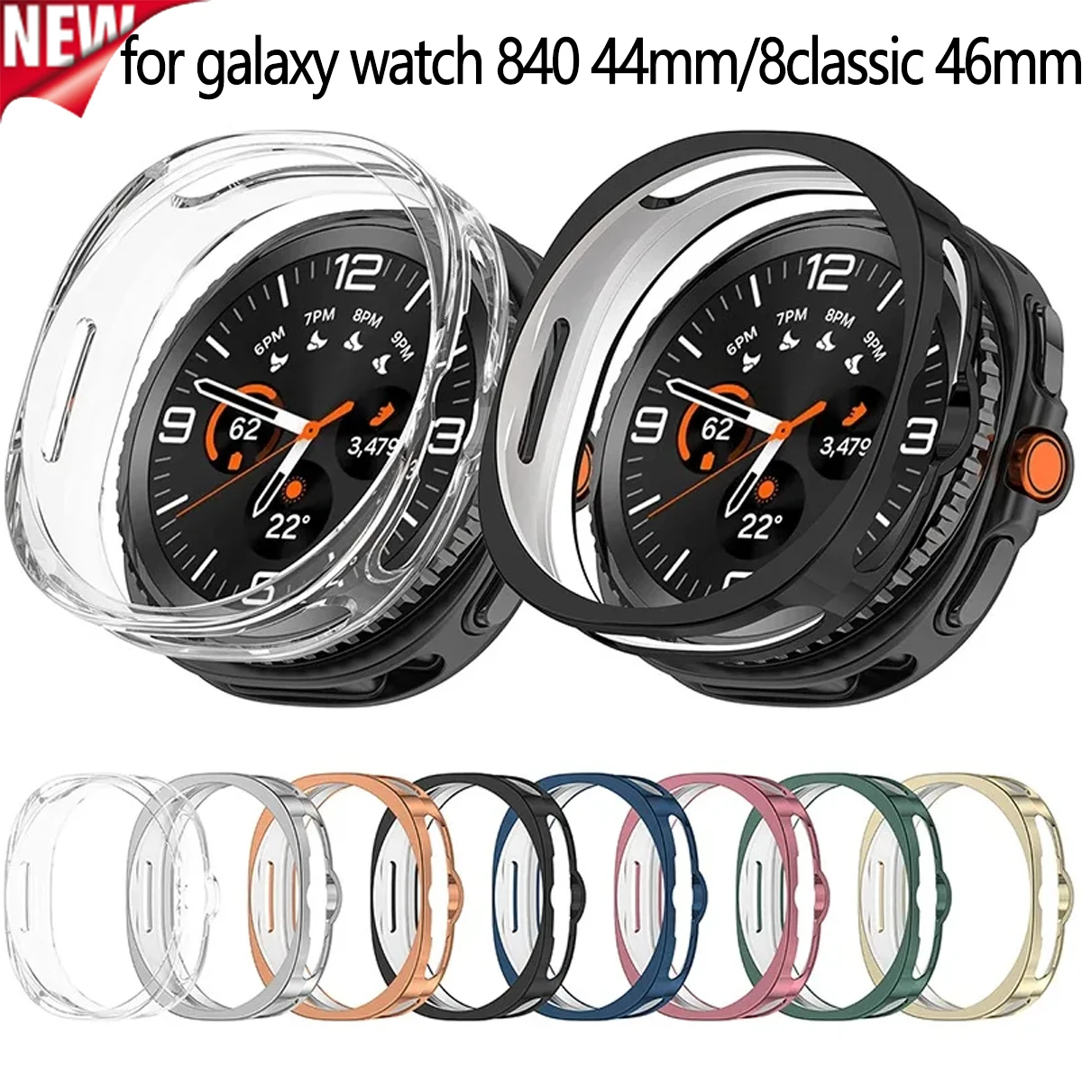 Enhanced TPU Protective Bumper Shell for Smartwatch – Soft, Hollow-Out Design, Watch Cover Accessory