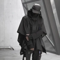 WHYWORKS 19AW cyberpunk ninja style black coats dark wear waterproof jackets techwear lightweight jacket tech coat 1