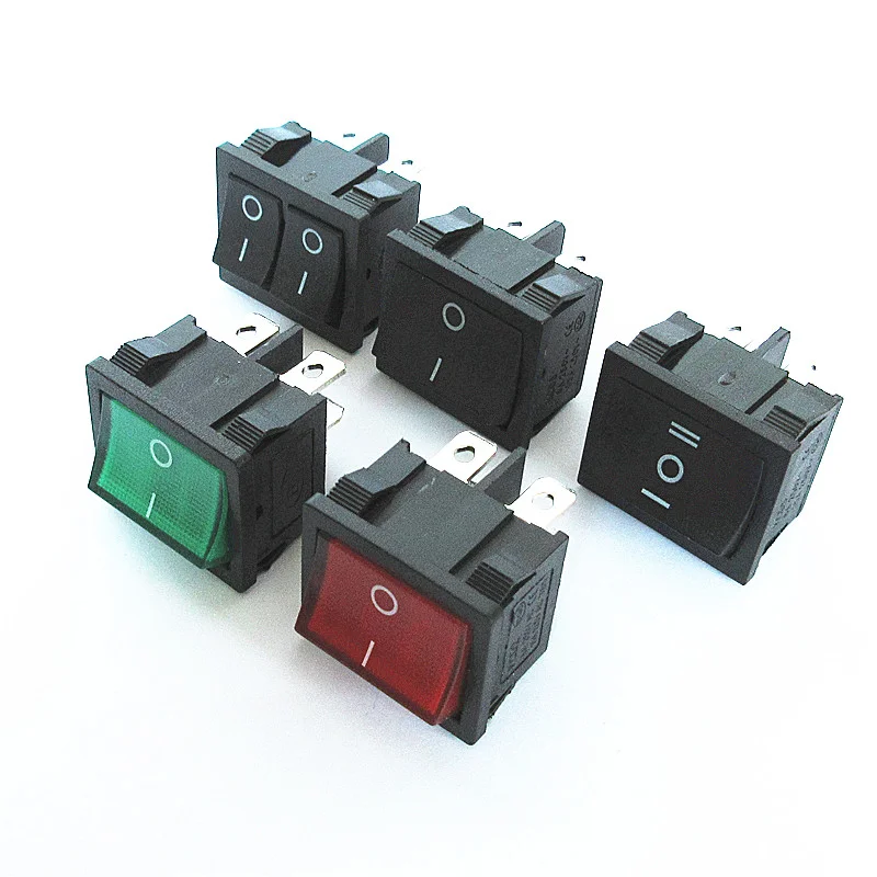 Фото 5 шт., выключатель KCD5 для лодки, черный, 4/6 pin, 2/2 скорость, 3 скорости, трафик и зеленый цвет, со стандартным двойным источником питания, выключатель корабля, 6 А в №2
