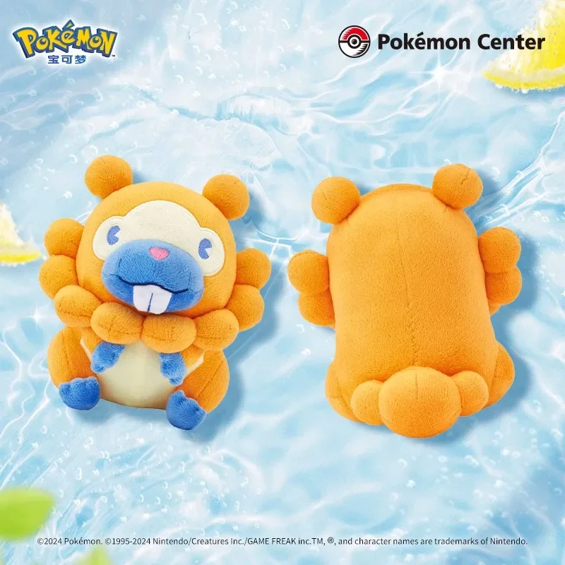 Stock Original Pok&eacute;mon Piplup Goomy Oshawott Bidoof Politoed Game Anime Figure Plush Toys Birthday Gift Holiday Gifts