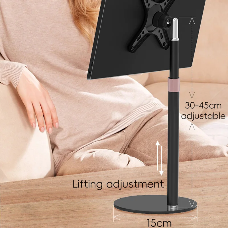 Kimdoole-altura Ajustável Vesa Monitor Stand Tablet Portátil em pé Baixo Perfil Desk Mount até 18 - Imagem 6