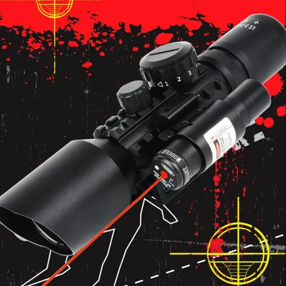 SYQT M9 Scope 3-10X42 EG Red And Green Laser Optical Scope Suitable For Hunting And Shooting Sports