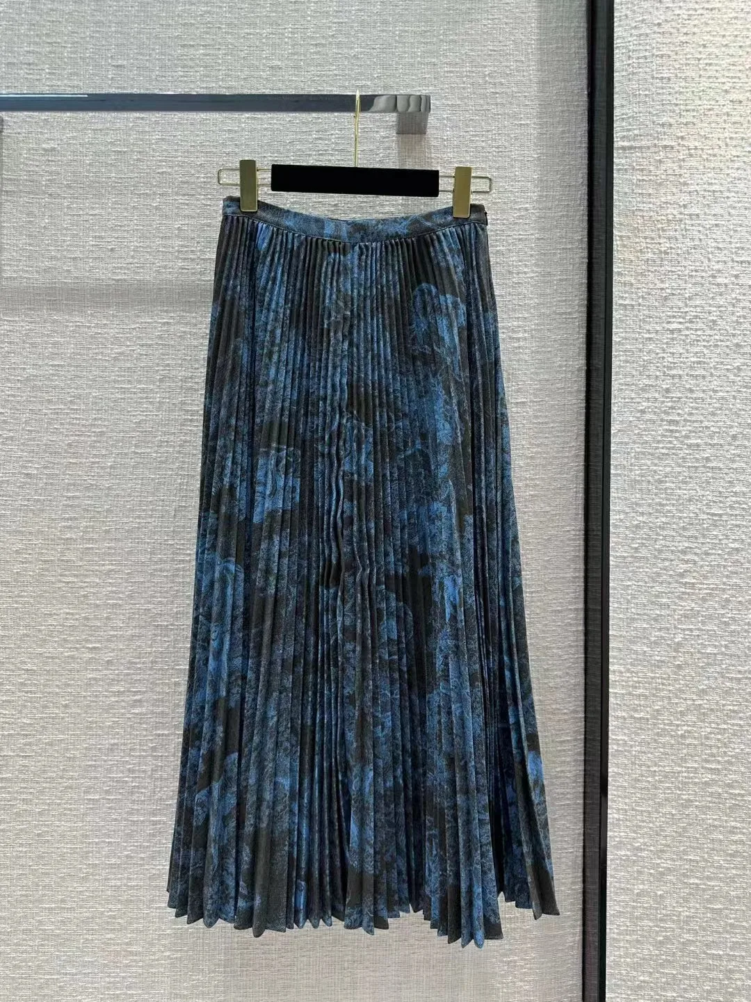 

2023 new fashion spring summer pleated mid-length A-line skirt cotton mixed skirt romantic elegant
