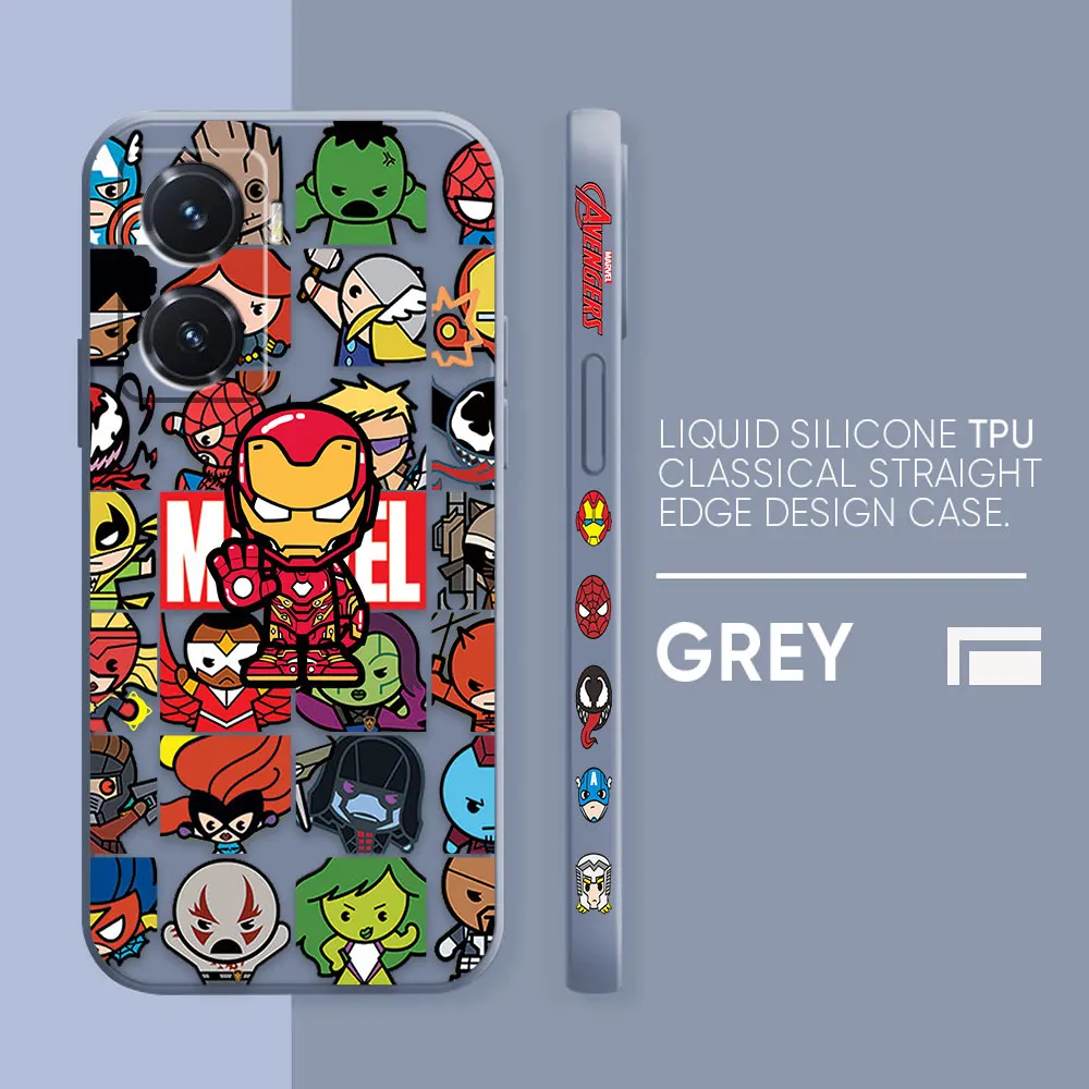 thumbnail image 1 of Case For VIVO Y55 Y52S Y53S Y66 Y71T Y73S 5G Y85 Y93 Z5X Z6 Simple Liquid Silicone Case Marvel Cartoon Iron Spider-Man Poster, 1 of 5