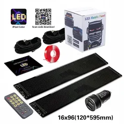 Programmable RGB LED Matrix Panel with Bluetooth App Control and Scrolling Light Feature (12x60CM - 2pcs)