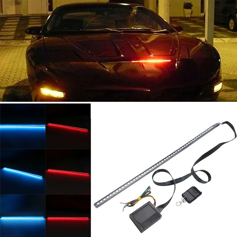 56cm DC 12V 48 LED RGB Lights Car Accessories with Remote Control