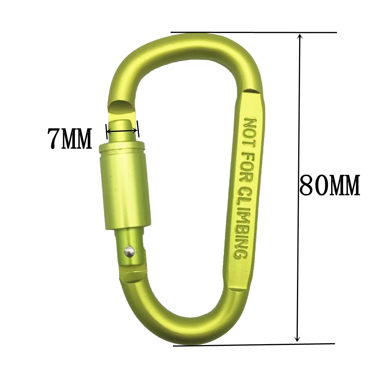 D Type Hook Carabiner Aluminum, Spring Hook with Nut ,Backpack Key Hook , Hiking Camp Outdoor Climbing Equipment,Carabiners