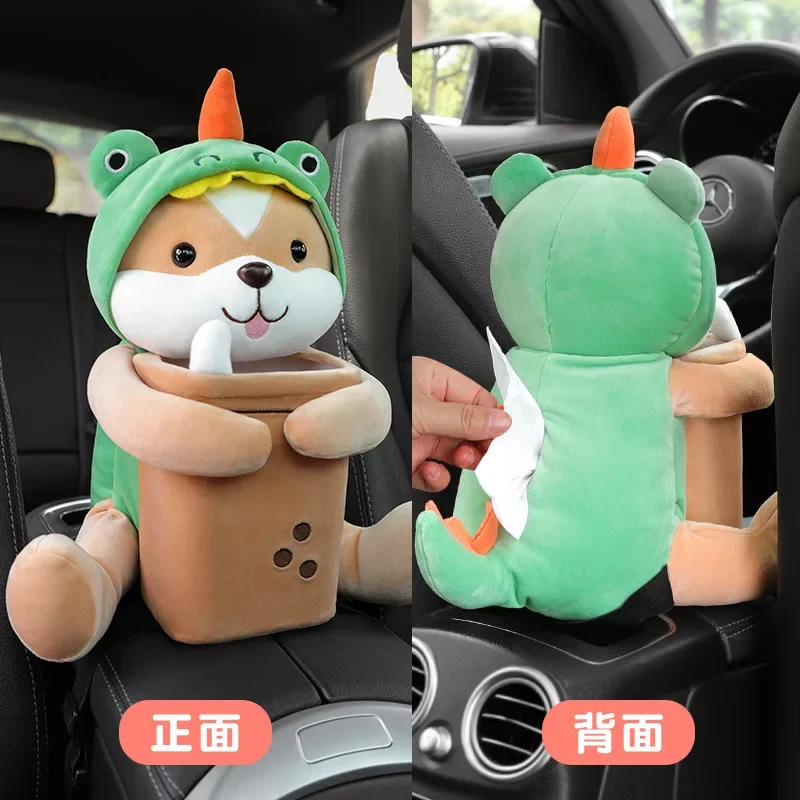 Car Ricer Scenecute Rabbit Plush Car Tissue Holder - Armrest Box