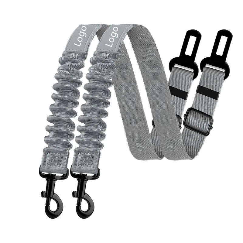 thumbnail image 1 of 2 cinturones de seguridad retráctiles ajustables para mascotas, cinturón de seguridad de nailon para vehículos, resistente y elástico, arnés duradero para perros, 1 of 5