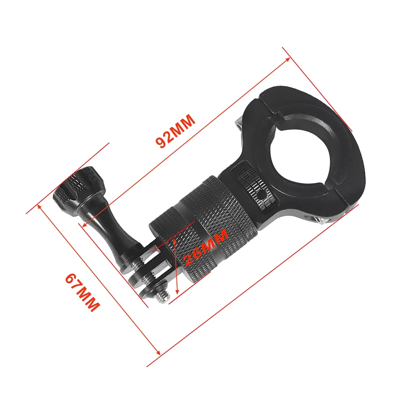 Universal Metal Motorcycle/Bike Handlebar Mount with 1/4 Screw