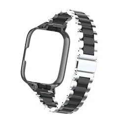 Correa de Metal Premium con Hebilla y Funda Protectora para Reloj Inteligente - Edición Pulsera Milanesa