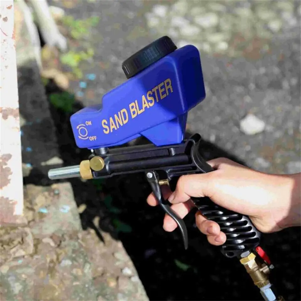 Sand Blaster Gravity Feed Abrasive Handheld Air Gun Tackling Small  Lightweight