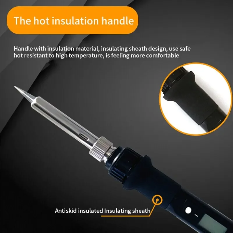 80W Digital Soldering Iron Kit Adjustable Temperature Welding Pen With Lcd Display For Home Repair And Maintenance Tools
