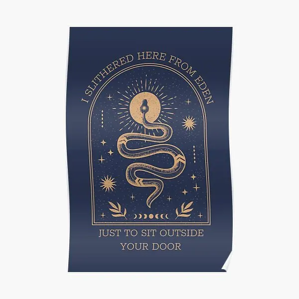 

I Slithered Here From Eden Poster Decor Print Vintage Art Wall Painting Decoration Modern Room Picture Funny Home No Frame