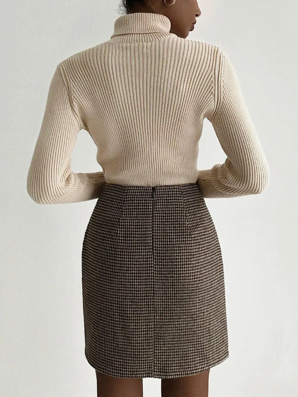 Se2dc5de4ad0b4d2baa8926355ba431fbe Basic Mock Neck Ribbed Sweaters for Women Cute Sexy Knitted Autumn Winter Warm Fitted Fashion Pullover Sweater Mallzona