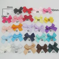 (Small Size) 3/8″ Satin Ribbon Knotted Bows For Apparel Decoration 50Pcs 30MM*20MM Craft Bow Garment Accessories