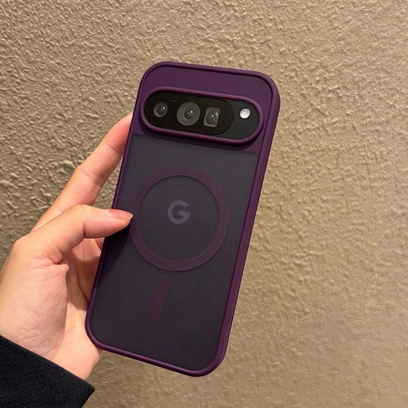 Luxury Translucent Matte Magnetic Case For Google Pixel 10 ProXL 9Pro XL 10Pro 10 9A Wireless Charging Candy Color Slim Cover 4