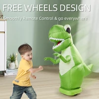 Rc Animal 2.4Ghz Rc Inflatable Dinosaur Dinosaur Remote Control Toy Halloween Party Children's Gift 360°Rotation Toys Hobbies 2