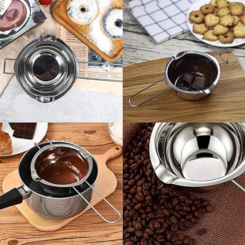 Non-stick Long Handle Wax Melting Pot Stainless Steel Pot DIY Scented Candle Soap Chocolate Butter Handmade Soap Tool