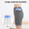 Incontinence Care Pants Breathable Catheter Underwear Double Pocket Fit 2000ml Bags Black White Stripes for Ostomy for Elderly 2