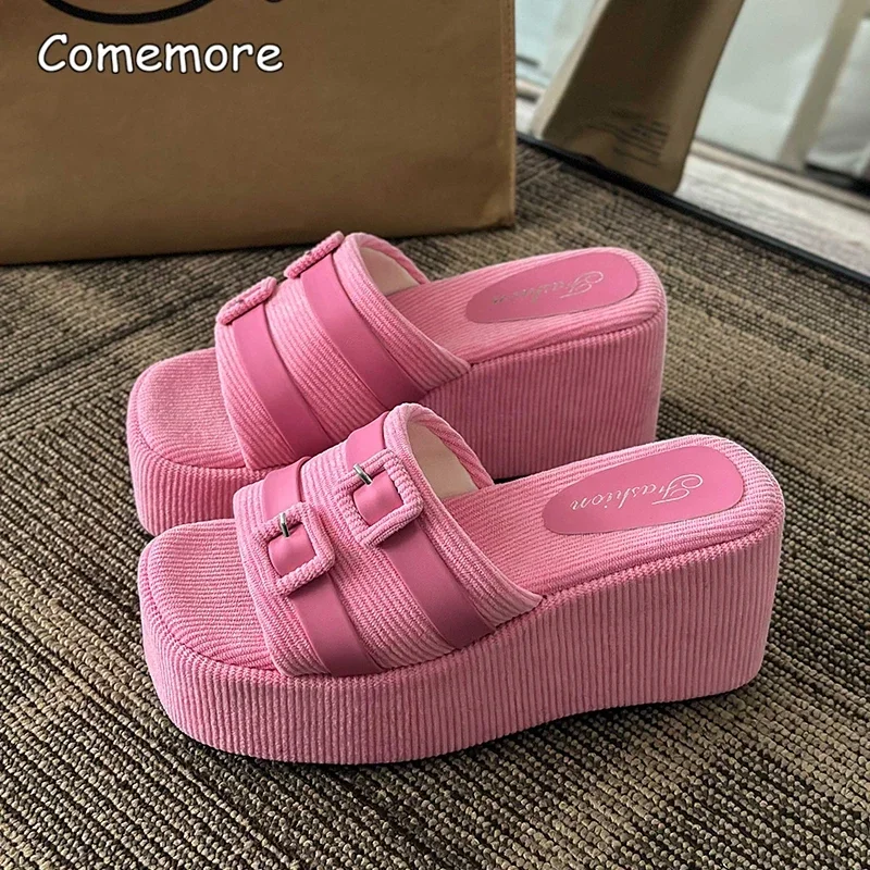 ComemoreFlat Platform Sandals Casual Shoes Summer Designer