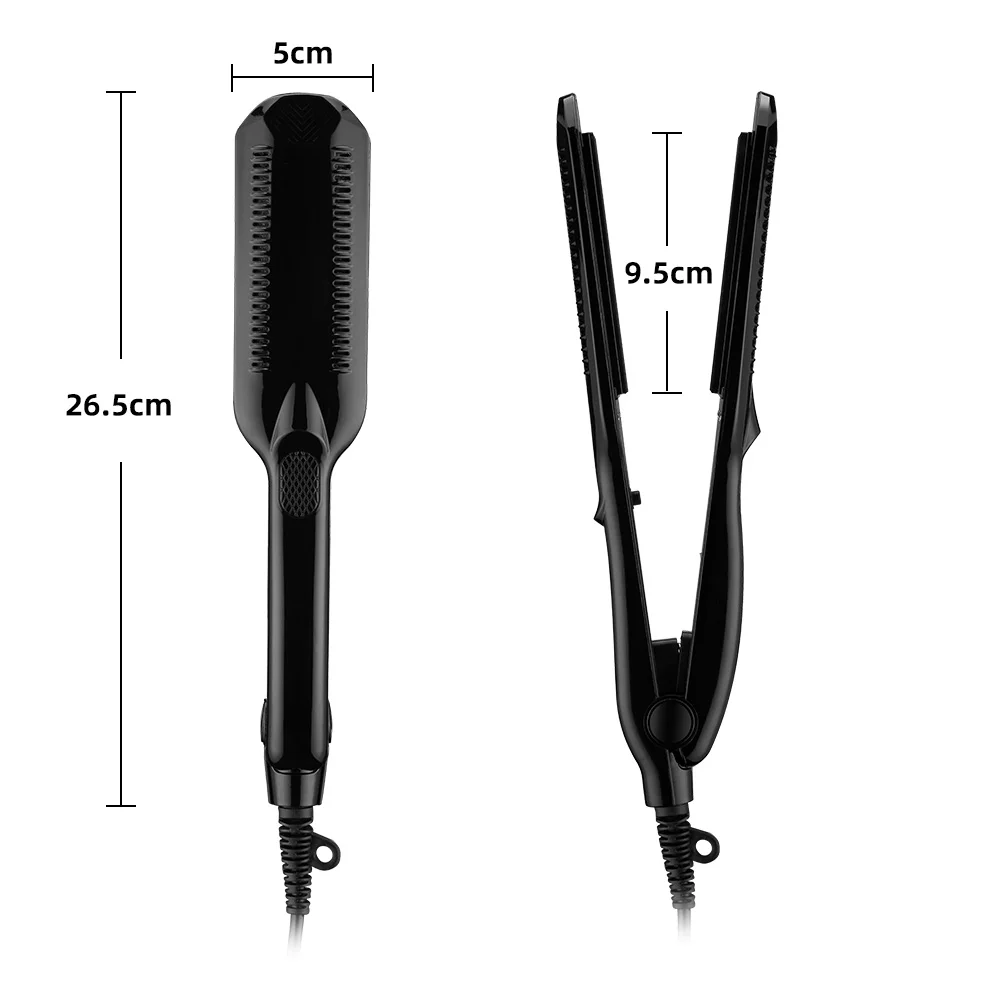 Professional Hair Crimper Curler Dry & Wet Use Corrugated Irons Ceramic Curling Iron with Temperature Control Waving Tool images - 6