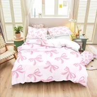 3pcs Butterfly pattern bedding set, 1 quilt cover+2 pillowcases, soft bedroom decoration, suitable for girls and women bedroom 5