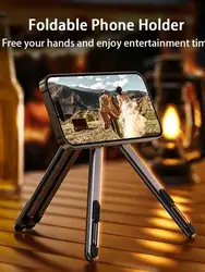 Compact Magnetic Handheld Selfie Stick & Foldable Tripod Desk Stand (Black)