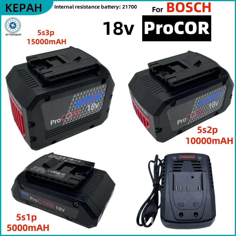 100% original 18V 15Ah for Bosch rechargeable battery suitable for