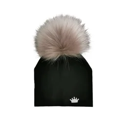 baby boy hat newborn cotton hats baby pom pom crown photo props children's kids hat boy accessories toddler cap bonnet